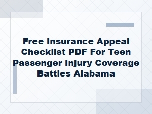 Free Appeal Checklist for Alabama Teen Injury Disputes